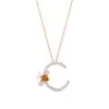 LETTER C GOLD DIAMOND CITRINE NECKLACE -Bee Goddess letter c gold diamond citrine necklace
