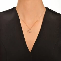 LETTER C GOLD DIAMOND CITRINE NECKLACE -Bee Goddess letter c gold diamond citrine necklace 2