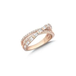 MONDRIAN 18K GOLD BAGUETTEDIAMOND RING