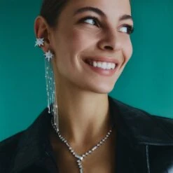 NORTH STAR PAVÊ GOLD DIAMOND EAR CUFF 8 NORTH STAR PAVÊ GOLD DIAMOND EAR CUFF -Bee Goddess nort star 1