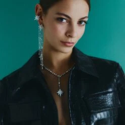 NORTH STAR PAVÊ GOLD DIAMOND EAR CUFF 9 NORTH STAR PAVÊ GOLD DIAMOND EAR CUFF -Bee Goddess nort star 2