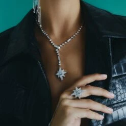 NORTH STAR 18K GOLD DIAMOND RING -Bee Goddess nort star ring1