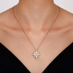 NORTH STAR GOLD DIAMOND NECKLACE 9 NORTH STAR GOLD DIAMOND NECKLACE -Bee Goddess north star gold diamond necklace 1 2884b4d8 d280 4b8b b6de 52fcd623e8cd