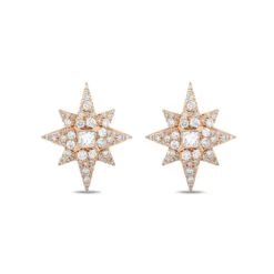 NORTH STAR PAVÊ GOLD DIAMOND EARRINGS