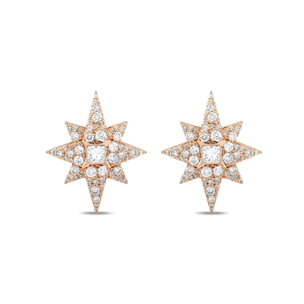 NORTH STAR PAVÊ GOLD DIAMOND EARRINGS 3 NORTH STAR PAVÊ GOLD DIAMOND EARRINGS
