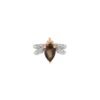 QUEEN BEE BELLA GOLD DIAMOND SMOKY TOPAZ SINGLE EARRING