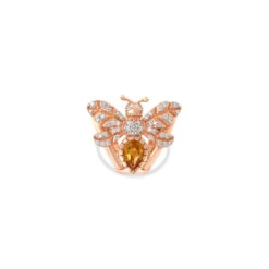 QUEEN BEE EVA GOLD DIAMOND CITRINE EAR CUFF