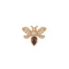 QUEEN BEE EVA GOLD DIAMOND RHODOLITE SINGLE EARRING