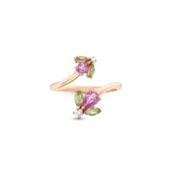 Bee Goddess -Bee Goddess queen bee gold diamond pink sapphire ring 3