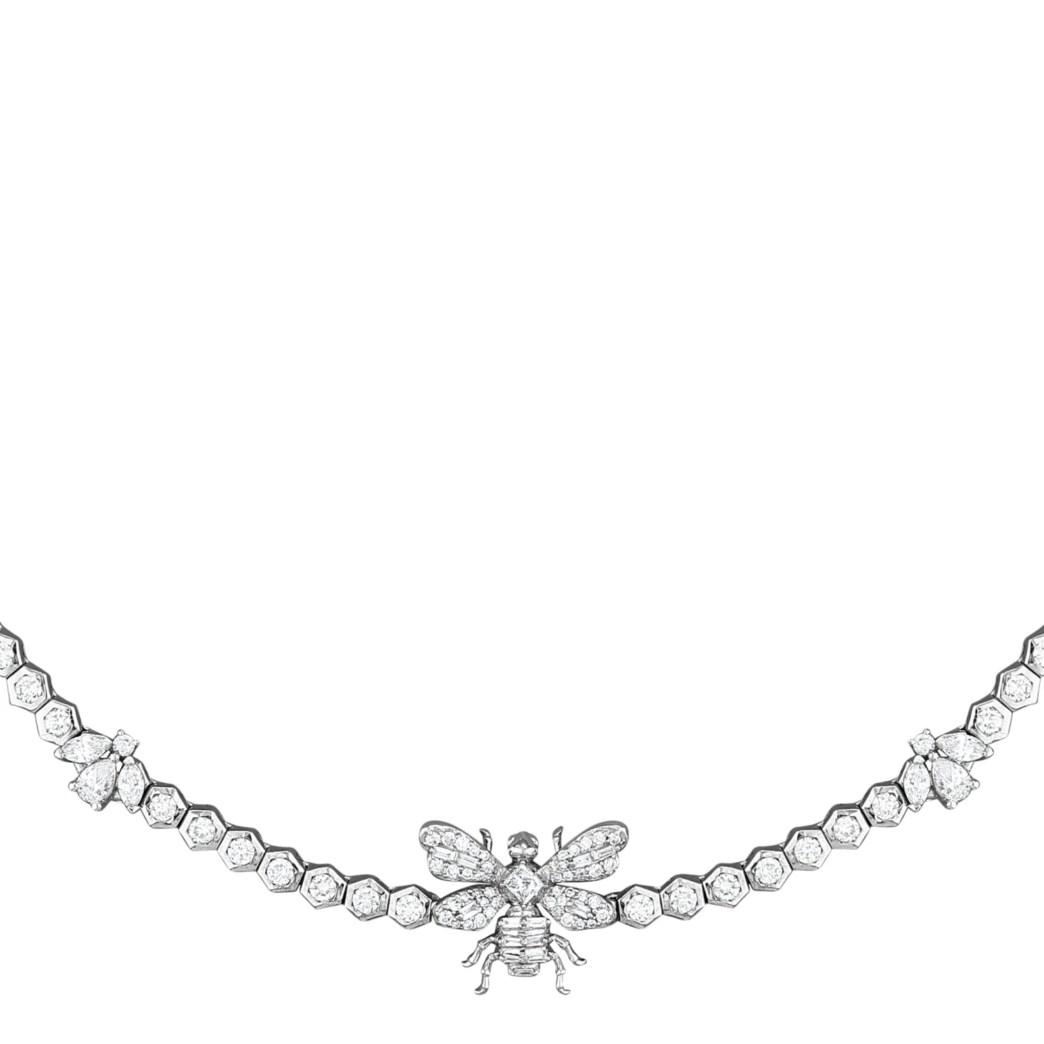 QUEEN BEE HANIA 18K GOLD BAGUETTE DIAMOND NECKLACE 4 QUEEN BEE HANIA 18K GOLD BAGUETTE DIAMOND NECKLACE - Image 2