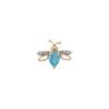 QUEEN BEE LILY GOLD DIAMOND BLUE TOPAZ PIERCING
