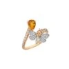QUEEN BEE MELISSA GOLD BLACK DIAMOND CITRINE RING -Bee Goddess queen bee melissa gold diamond citrine ring 3
