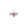 QUEEN BEE LILY GOLD DIAMOND PINK SAPPHIRE XSMALL SINGLE EARRING