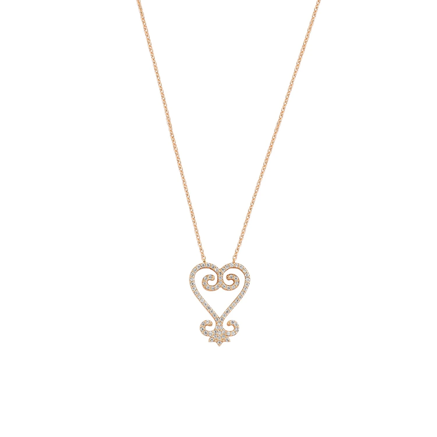 SANKOFA 18K GOLD DIAMOND NECKLACE 3 SANKOFA 18K GOLD DIAMOND NECKLACE
