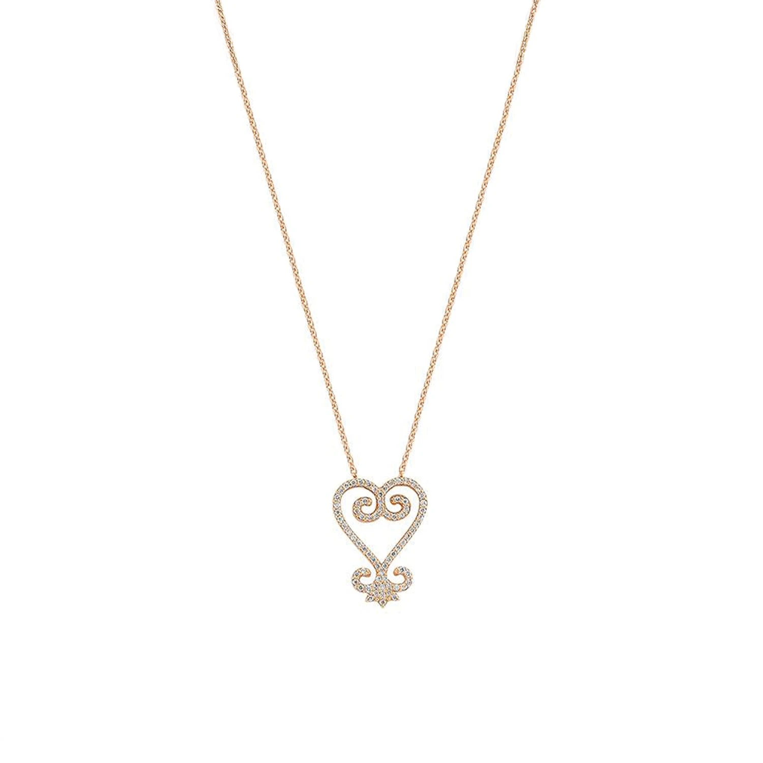 SANKOFA GOLD DIAMOND NECKLACE 3 SANKOFA GOLD DIAMOND NECKLACE