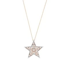 SIRIUS STAR GOLD BAGUETTE DIAMOND NECKLACE