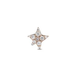 SIRIUS STAR GOLD DIAMOND SINGLE SMALL EARRING