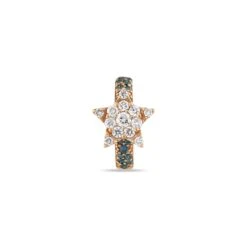 SIRIUS STAR GOLD PAVÉ BLUE DIAMOND EAR CUFF