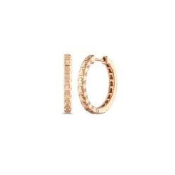 TANIT GOLD DIAMOND HOOP EARRINGS