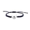 THE MOON AND NORTH STAR SILVER SAPPHIRE CORD BRACELET -Bee Goddess the moon and north star silver cord bracelet