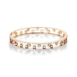 Bee Goddess -Bee Goddess venus star 18k gold baguette diamond bangle bracelet 1