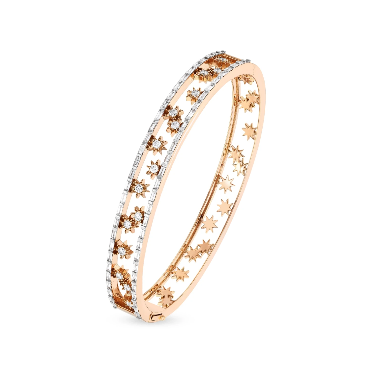 VENUS STAR 18K GOLD BAGUETTE DIAMOND BANGLE BRACELET 3 VENUS STAR 18K GOLD BAGUETTE DIAMOND BANGLE BRACELET