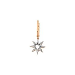 VENUS STAR GOLD DIAMOND SINGLE LARGE EARRING