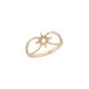 VENUS STAR GOLD DIAMOND PINKY RING -Bee Goddess venus star gold diamond pinky ring 2